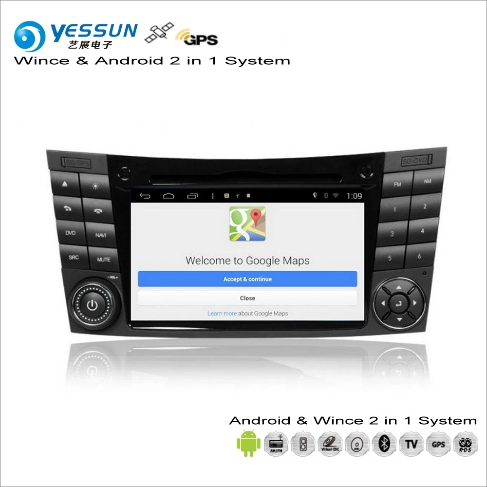 YESSUN для Mercedes Benz E Class W211/CLS C219 автомобильный Android мультимедийный радио CD dvd-плеер gps Navi карта навигации Аудио Видео