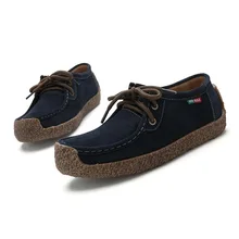 Весенние женские туфли из натуральной кожи; замшевые туфли на плоской подошве; женские лоферы