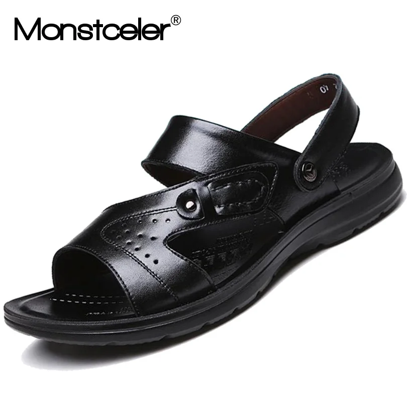 Brand New Men's Leather Sandals Men Gladiator Sandals Summer Luxury ...