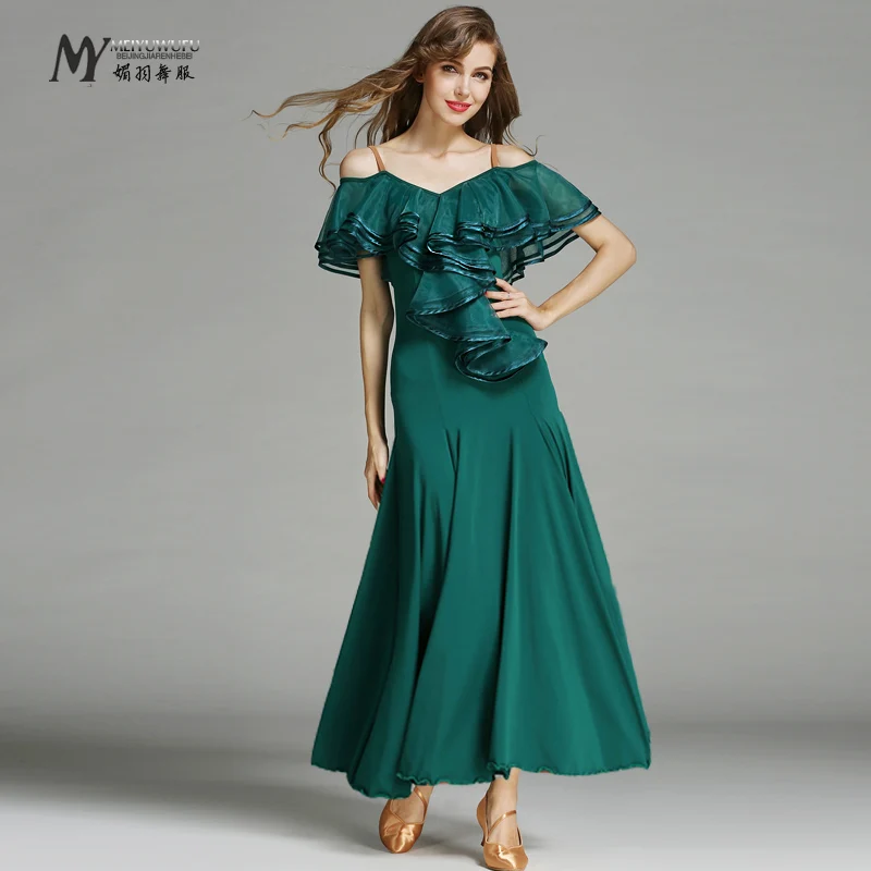 

New design Ballroom Dance costumes Woman Modern Waltz Tango dress /standard dance clothes MY758