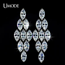 UMODE Top Quality AAA Cubic Zirconia Stones Fashion Chandelier Drop Earrings For Women Birthday Gifts Jewelry