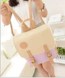 

Free shipping HELAN F1-F8 The new color Backpack Bag retro students British Fashion lovely sweet Backpack
