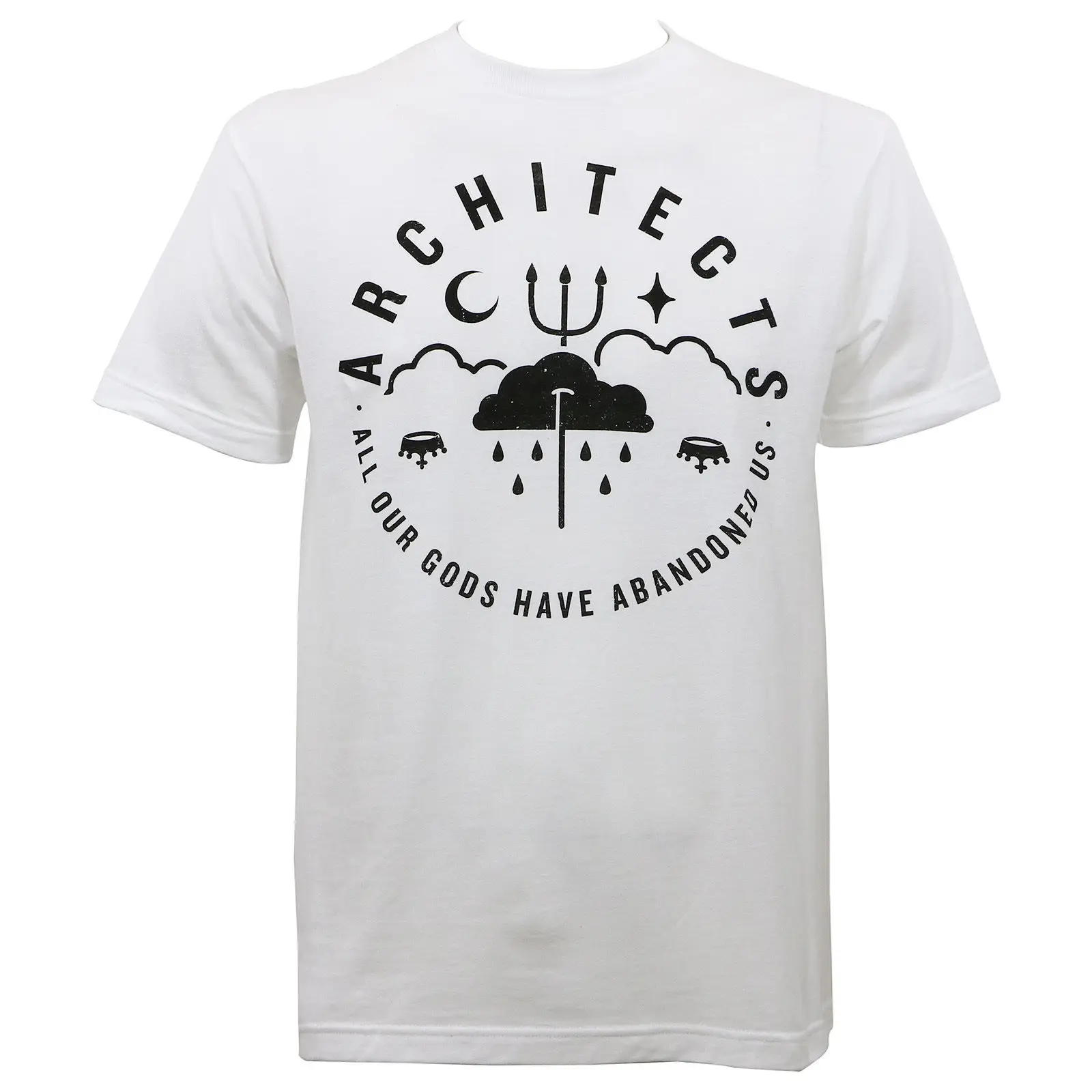 Authentic ARCHITECTS Band All Our Gods Pick Slim Fit T Shirt White S