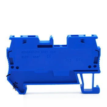 

10 pcs/bag ST4 blue Terminal rail Wiring board connector terminals Wire Cable Terminals ST-4