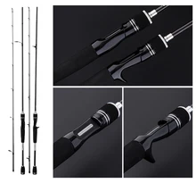 1.8m 2.1m 2.4m Spinning/Seção De Fibra De Carbono Isca Vara De Pesca Fundição Rod 2 M Poder Canne UMA Vara De Pesca Parágrafo A049 Peche