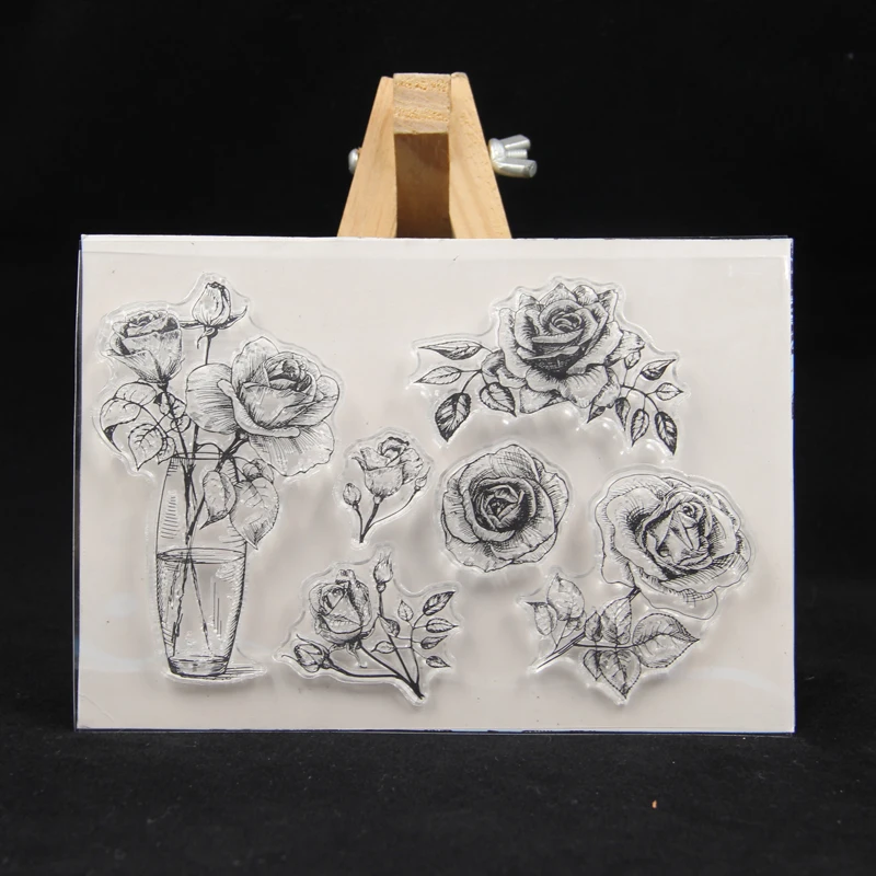

VYUTXA Rose Clear Stamps Scrapbook Paper Craft Clear stamp scrapbooking