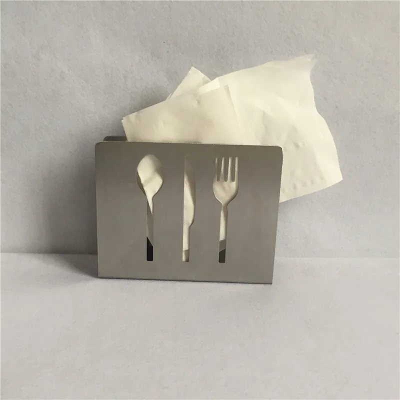 1PCS Creative hollow stainless steel knife and fork spoon Tissue