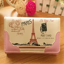 2016 Fashion New Designed Women Cute Print Leather Long Button Purse Wallet Card Holder Gift Hot Sale Holders