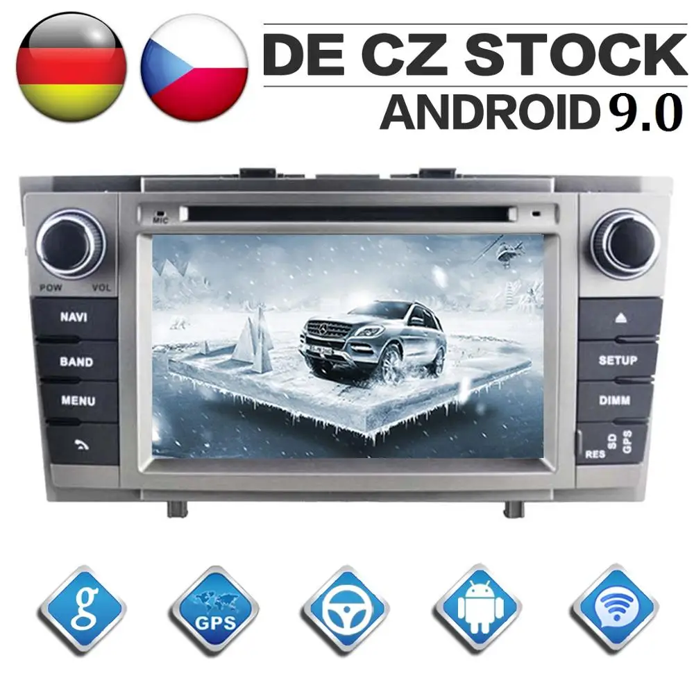 Android 9,0 Автомобильный CD dvd-плеер для Toyota Avensis T27 2009- gps навигация 1024X600 двойной Din радио мультимедиа 7 дюймов блок