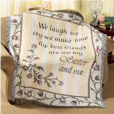 شوربة الدجاج الروح النمط الأميركي البلد بركاته 100% القطن أريكة أريكة بطانية رمي مع شرابات rustictapestry فوط المائدة