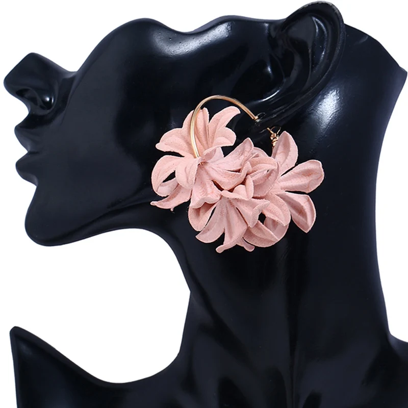 

Romantic Lovely Flower Shape Earrings Convenient Simple Stud Earrings For Women Party