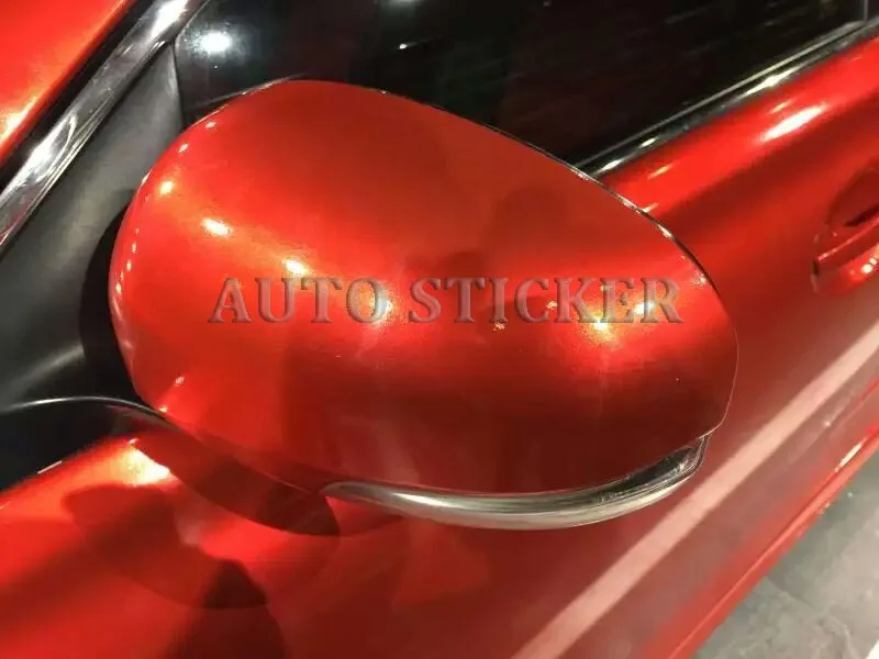 red glossy metallic car wraps 44