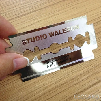 

Engraved Silver Metal card custom design