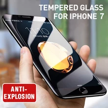 Полное покрытие Закаленное стекло пленка для iphone 7 7plus стекло 4,"& 5,5" 9H 2.5D изогнутые края протектор экрана для iphone 7 6 6s plus