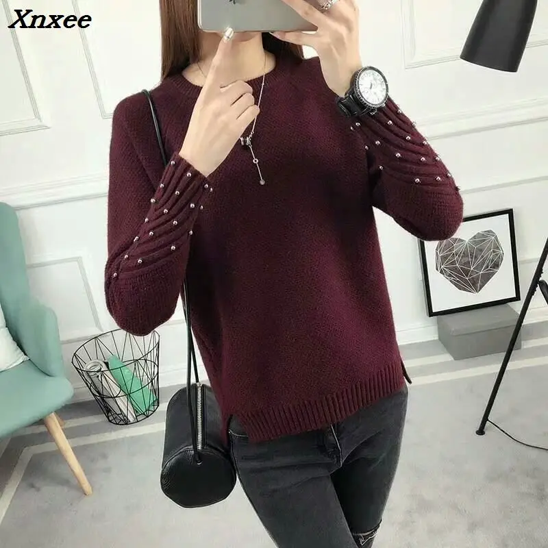 2018 Winter Women's Blouses Pullover Long Sleeve O-Neck Slim Women Knitted Sweater For Women Long Tops Xnxee 2018 Winter Women's Blouses Pullover Long Sleeve O-Neck Slim Women Knitted Sweater For Women Long Tops Xnxee