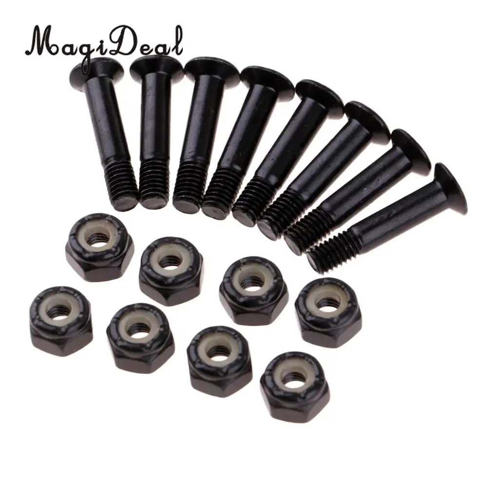 8 Pieces Skateboard Longboard Mounting Bolts Screws Nuts Hardware Set