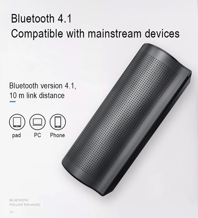 Портативный Bluetooth динамик беспроводной динамик со стереомузыкой Звук Водонепроницаемый Крытый открытый динамик для Iphone ПК