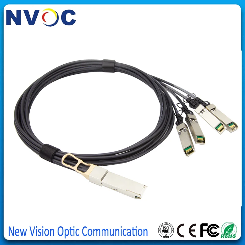 5 шт./лот 40G QSFP + TO 4xSFP DAC 5M 26AWG прямого прикрепления меди to 4 SFP пассивный