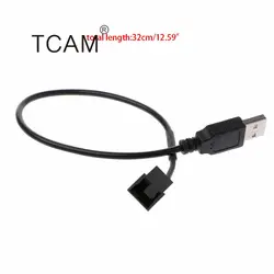 USB 2,0 Мужской до 3-Pin/4-контактный разъем Кабель-адаптер для 5 В компьютер PC вентилятор