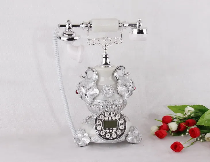 

Дисплей вызова антикварный античный набор телефона нефритовый высококачественный телефон для виллы