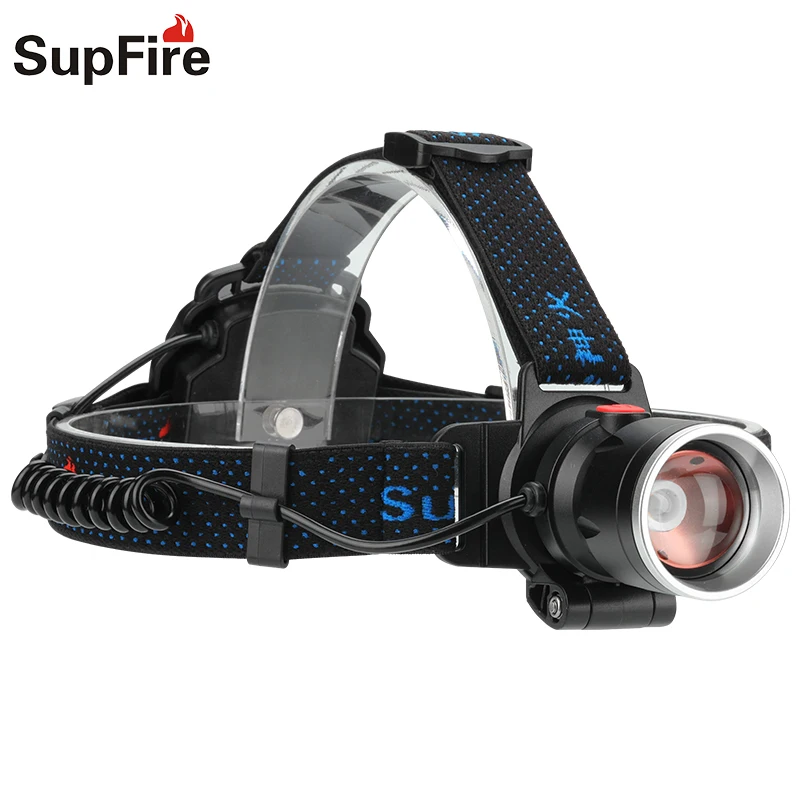 

Zoom Headlamp LED Headlight Supfire Flashlight Lantern on the Head Linterna LED for Sofirn Nitecore Lumintop Fenix Torch S154