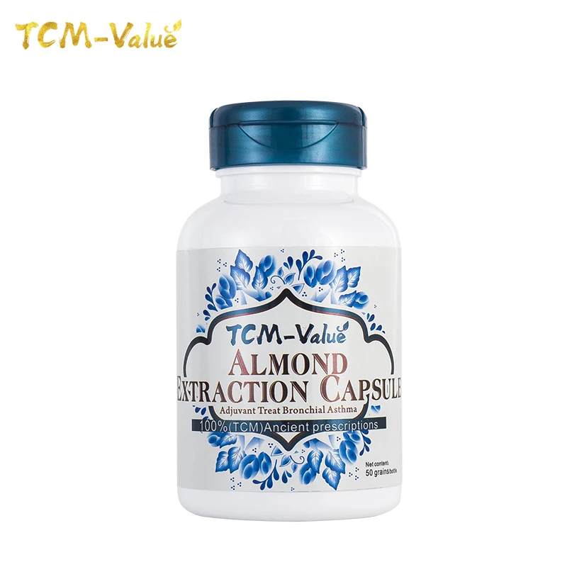 

TCM-Value Almond Extraction Capsule, Adjuvant Treat Bronchial Asthma, Cure Bronchiectasia,Cure Throat itch Bronchiectasia, 50pcs
