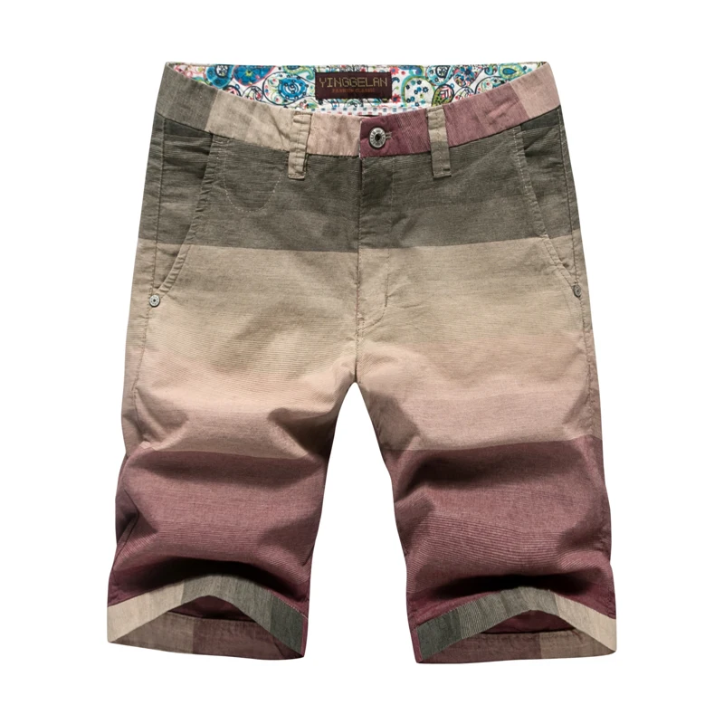 2017 new men denim shorts high quality cotton Short male Summer plus size light yellow fashion
