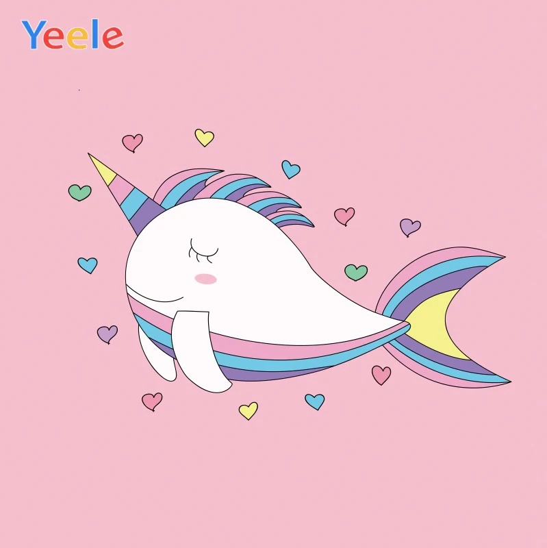 

Yeele Unicorn Birthday Baby SHower Dream Customized Photography Backdrops Personalized Photographic Backgrounds For Photo Studio