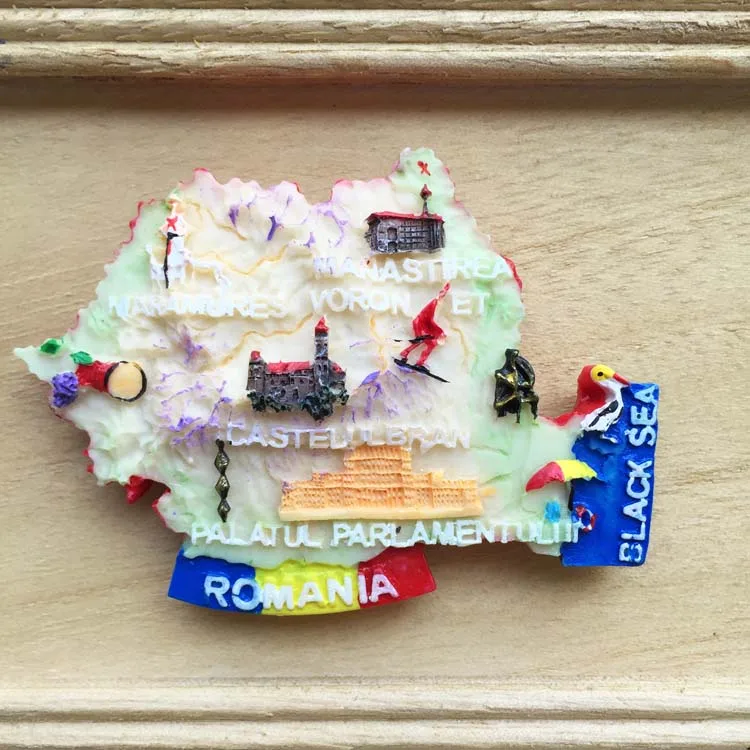 

Lychee Life Romania 3D Map Refrigerator Magnetic Sticker Creative Fridge Magnet Souvenir Modern Home Kitchen Decoration