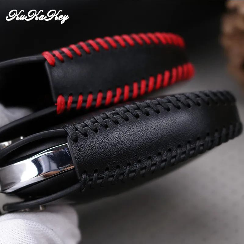 Чехол KUKAKEY для автомобильного ключа Peugeot 308 408 508 2008 3008 4008 5008 из натуральной кожи с
