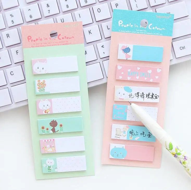 Милый Кот город мини Блокнот N Times Sticky Notes Escolar Papelaria школьная наклейка закладка|mini