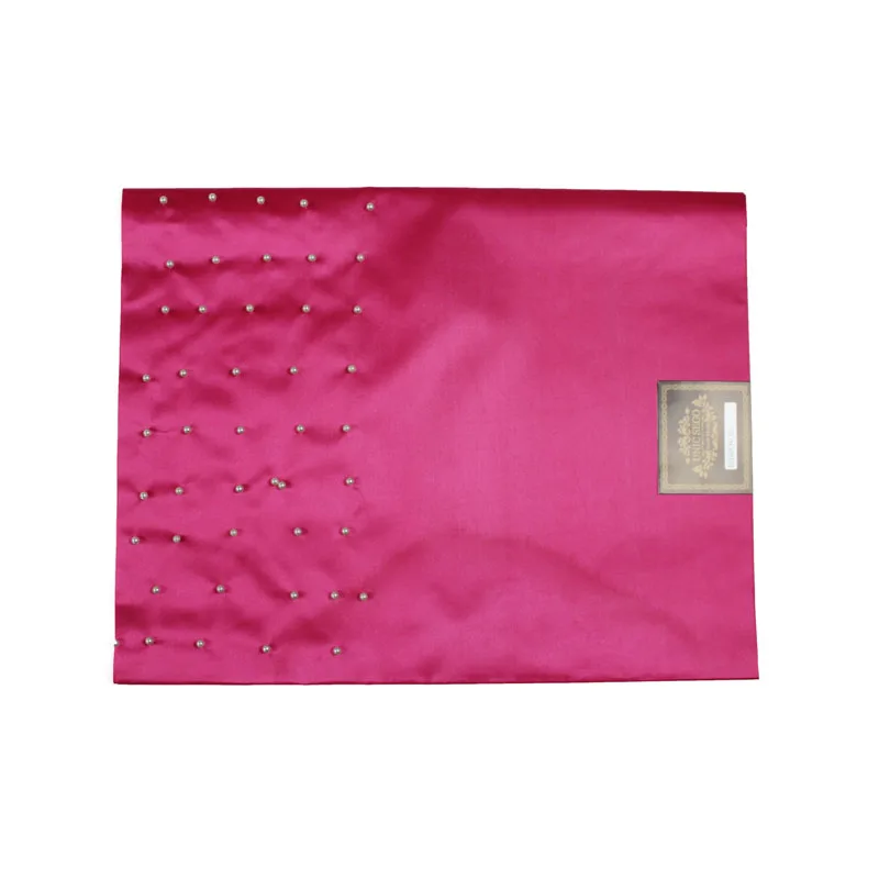 

SL-1532,New design,Pearl inlay,African sego headties,Gele & Wrapper,2pcs/set,High Quality,FUSHIA PINK