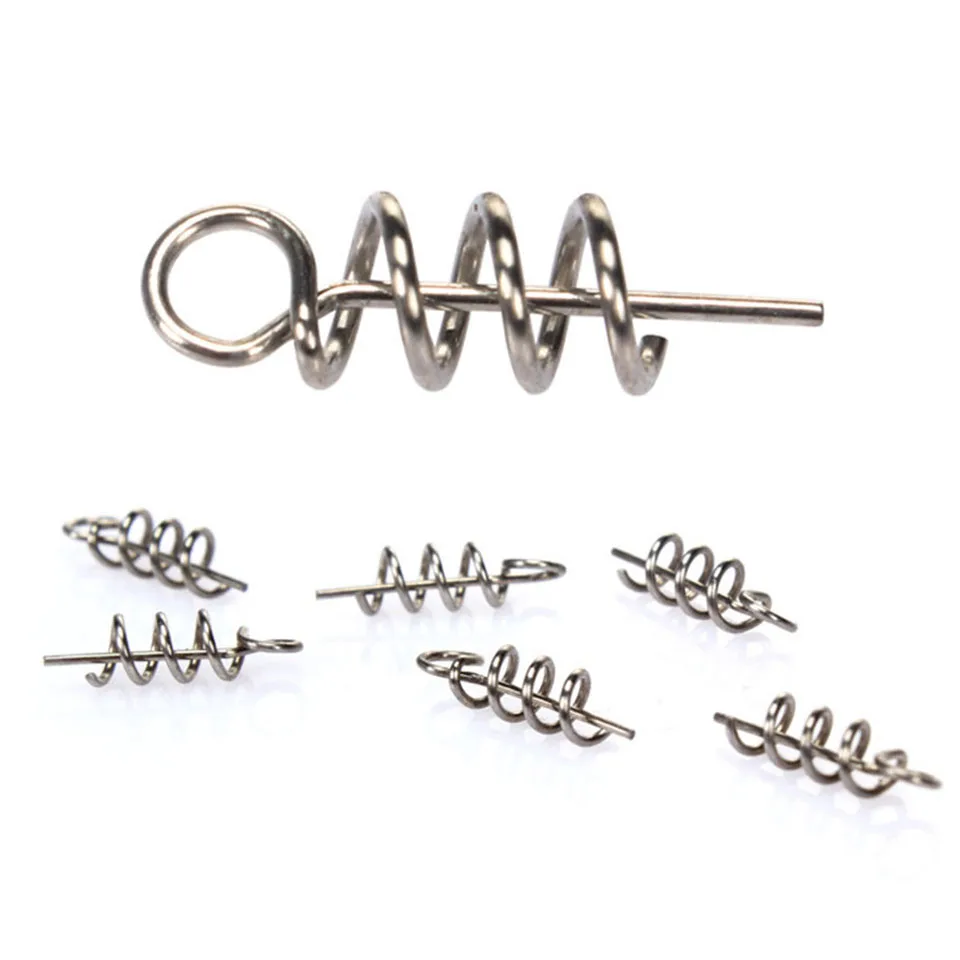 

Loogdeel Soft Bait Spring Lock Pin Crank Hook & Soft Bait Connector Fixed Pins Latch Pin Fishing Accessories Tackle