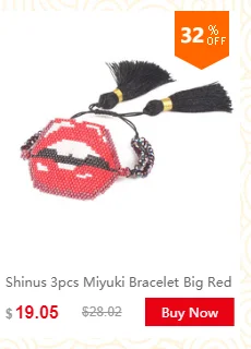 Shinus бисер Miyuki бусины средства ухода за губами браслеты бисером синий средства ухода за губами браслет Красный Регулируемый для вечерние женщи