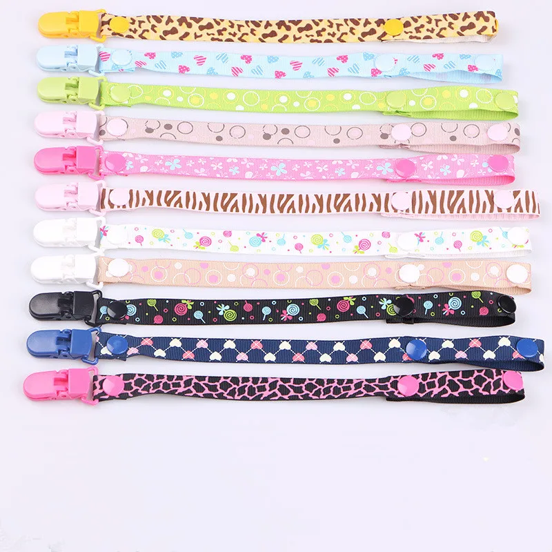 

Cute Baby Pacifier Clips Pacifier Chain Dummy Clip Nipple Holder For Nipples Children Cartoon Dot Pacifier Clip Soother Holder