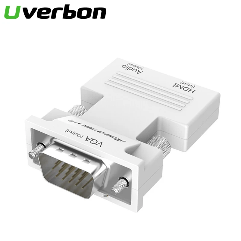 

Robotsky HDMI to VGA Adapter Male To Famale Converter 1080P Digital to Analog Video Aduio Cable for PC Laptop TV Box Projector