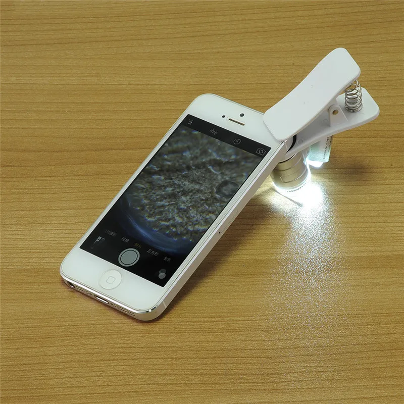 Высокое качество Универсальный зажим 60X микроскоп увеличительное стекло с LED/УФ