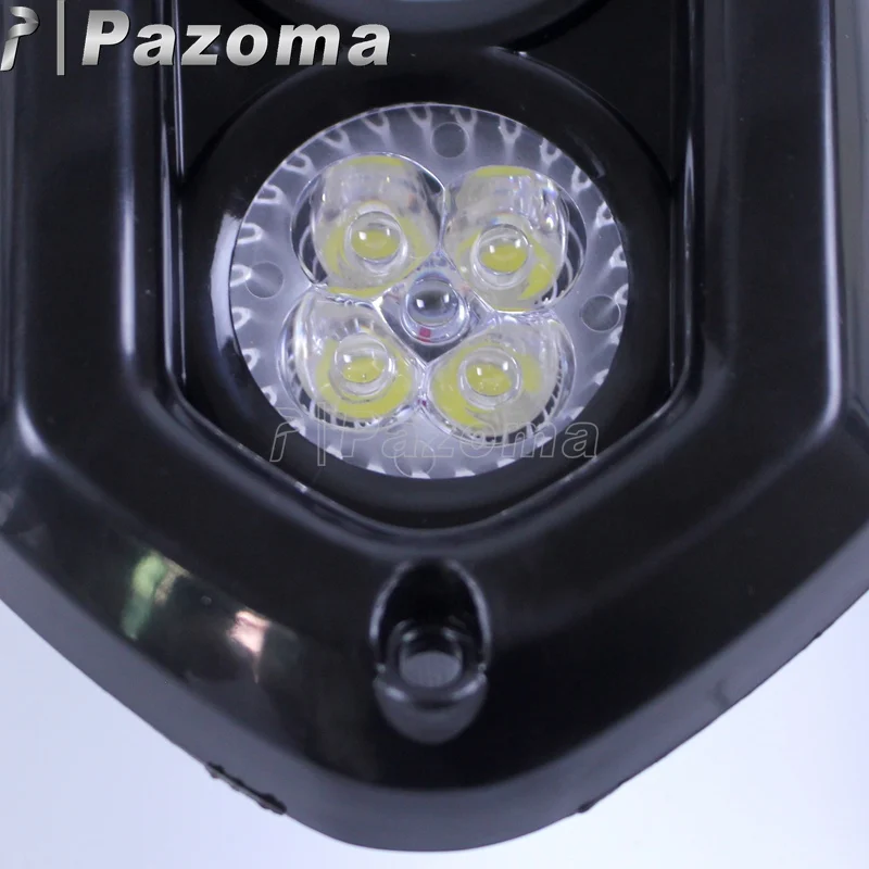 Двойная светодиодная фара для мотоцикла Kawasaki Suzuki Yamaha Ducati 12 В MR16 4 Вт * 2