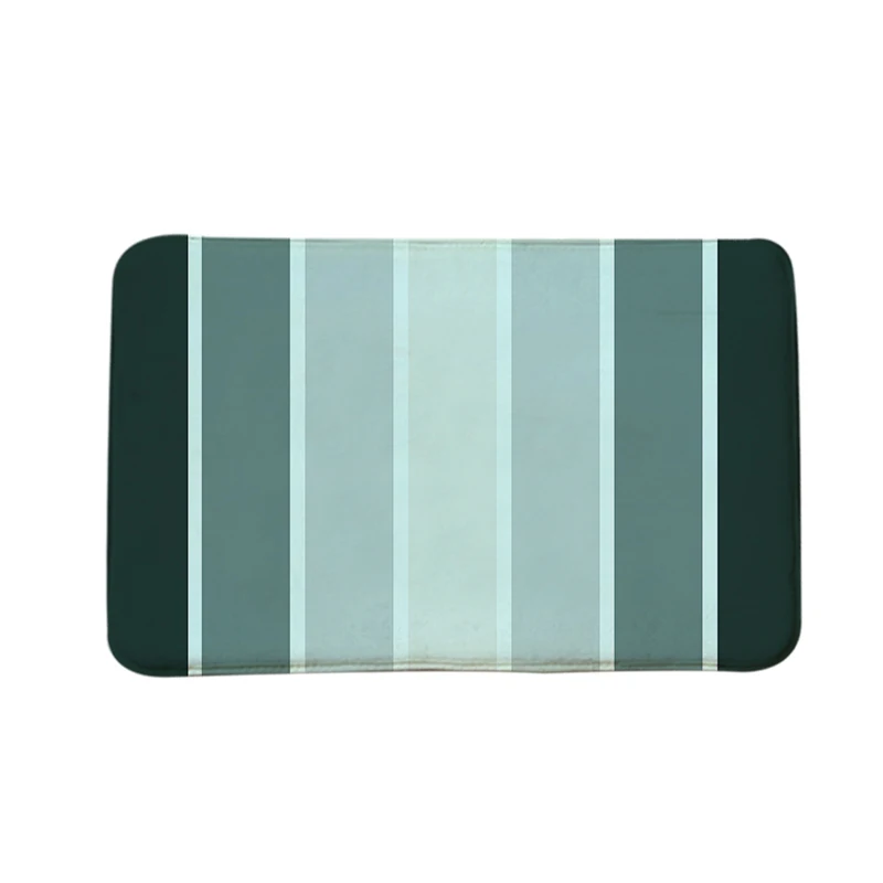 HomeMiYN коврик для ванной в зеленую полоску для ванной, кухни, подножки для ног, украшение пола, фланелевые печатные дверные маты, Нескользящие - Цвет: as shown