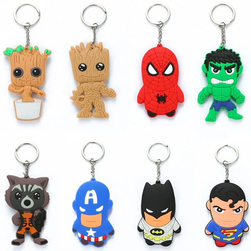 

Legoing Super Heroes Figures Keychain Staring Wars Batmaner Spidermaner Marveled Captained America Building Block Children Toys