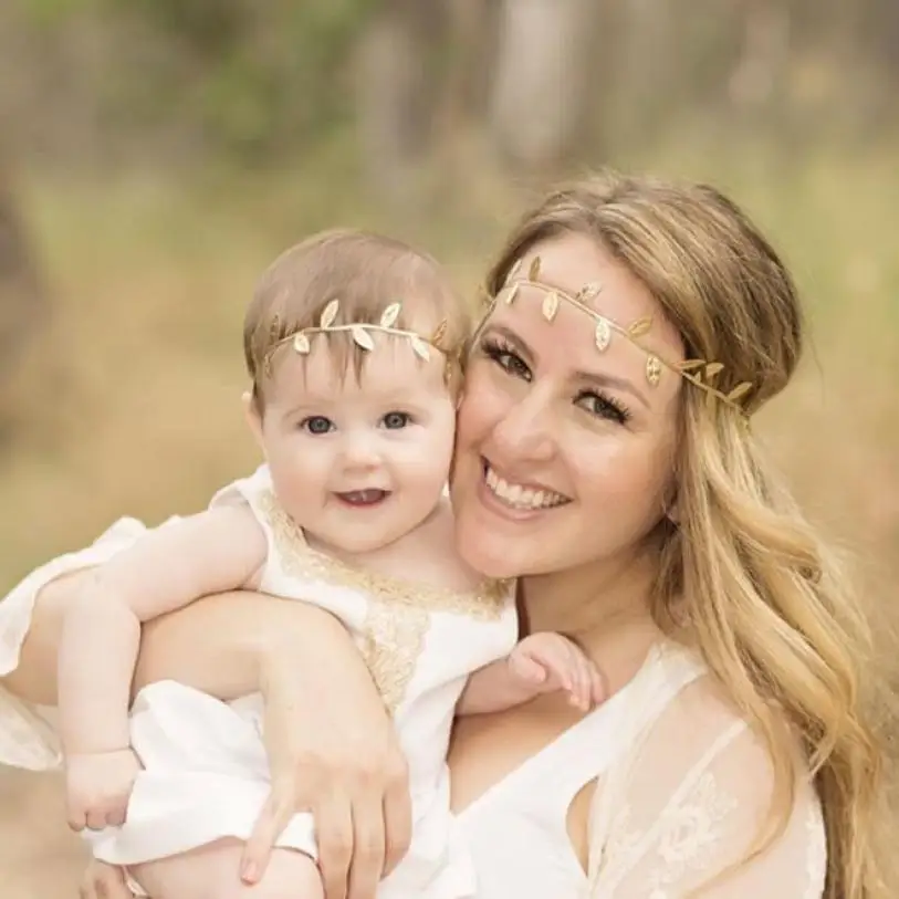 

Baby Headband Baby Hair Accessories Bronzing Leaves Baby Girls Headband Elastics For Newborns Hair Head Band 15