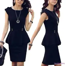 2017 Brand Summer Dress Women Black Robe Sexy Bodycon Mini Office Dresses Vestidos work dress