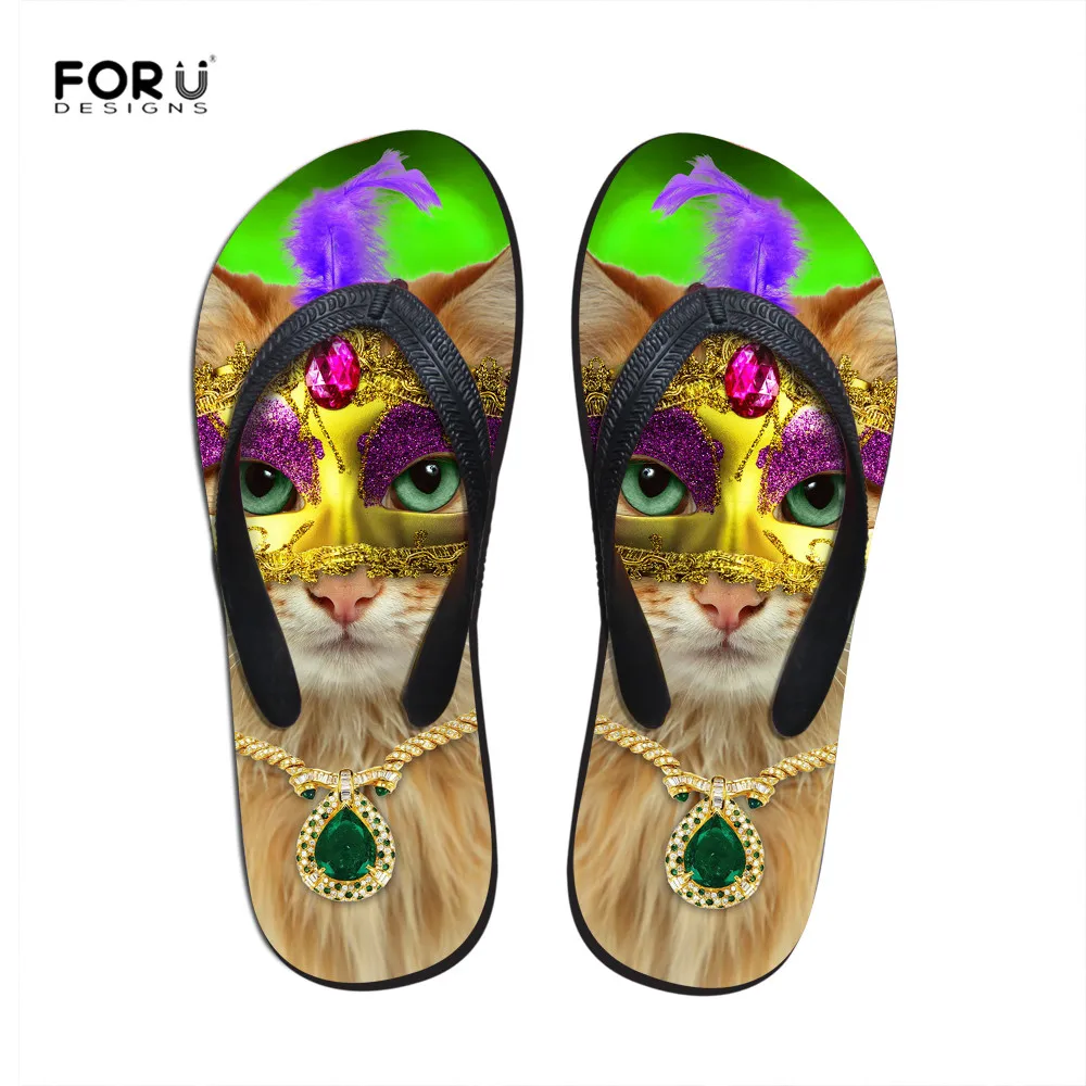Европейский размер 35–40 новые стильные женские шлепанцы на плоской подошве с принтом 3D пляжные сандалии для женщин повседневные шлепанцы на платформе для улицы Mujer