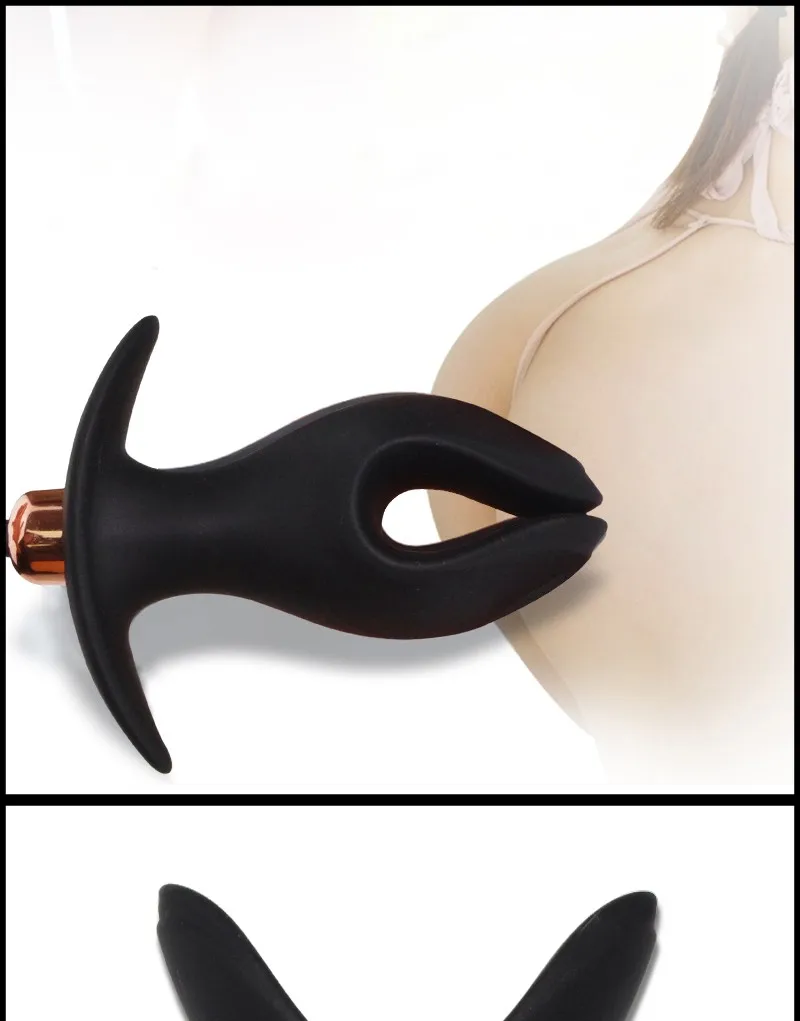 Black wolf electric new soft silicone anal plug SM sex toys open ass plug mirror prostate prosthetic toy Faloimitator female 3
