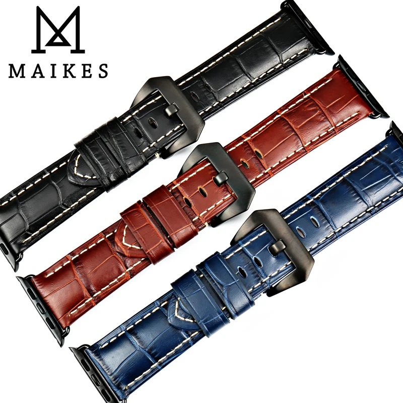 Ремешок кожаный для Apple Watch Band 44 мм 40 42 38 Series 4 3 2|Ремешки часов| |