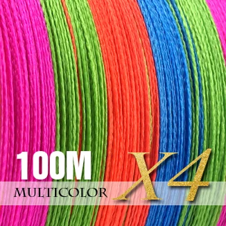 SIECHI Fishing Braid 300M 4 Strands Multifilament Fishing line Carp Fishing 12 15 20 30 38 43 52 62 83lb 100m-Multicolour