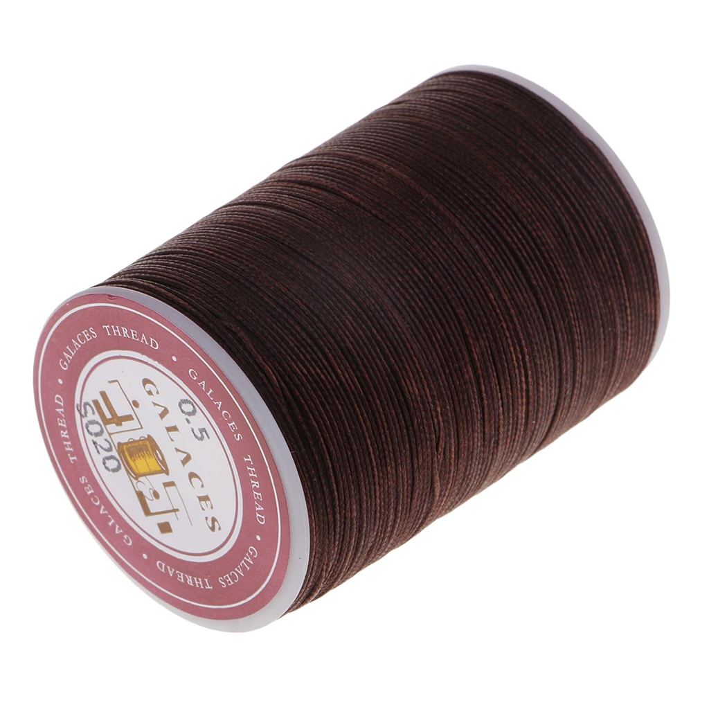 142 Yards 0.5mm Round Polyester Waxed Thread Cord Leather Sewing Hand Stitching Jewelry Craft