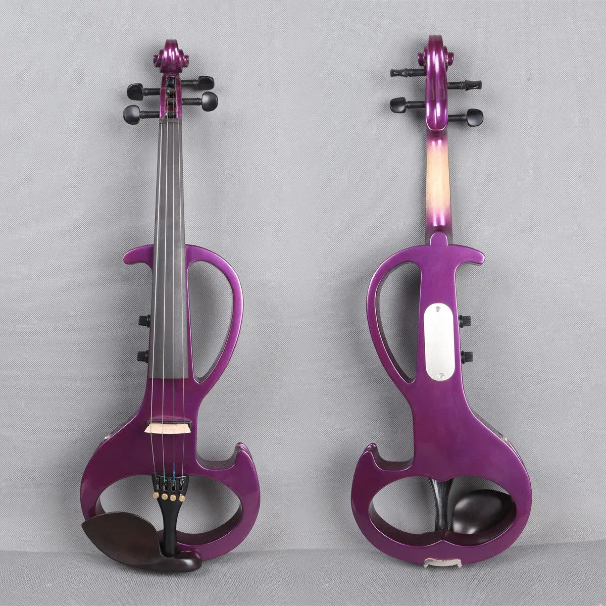 New 4/4 Violin Purple Color Electric Violin Powerful Sound Big Jack