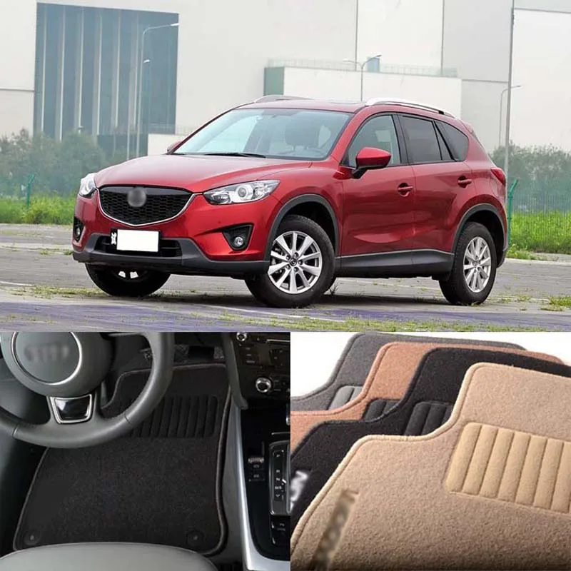 5pcs Premium Auto Fabric Nylon Anti-slip Floor Mats Carpet For Mazda CX-5 2012-2020