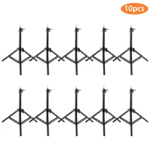 10pcs Mini Aluminum Photography Light Stands with 68cm/26.7inch Max Height for Reflectors/Soft box/Lights/Umbrellas(Black)